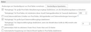 Screenshot zeigt Abschnitt Daten in den Excel-Optionen